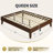 12" High Wood Platform Bed Frame, Solid Wood Platform Bed with Sturdy Slat Support, Without Headboard, No Box Spring Needed-1063669413-1063669420