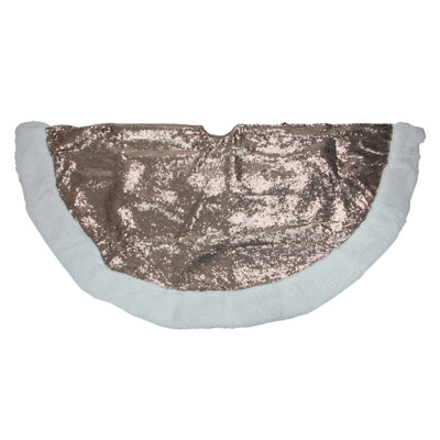 47" Paillette Sequins Round Christmas Tree Skirt