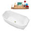 Baignoire autoportante de 63 po avec drain interne Streamline-101412805