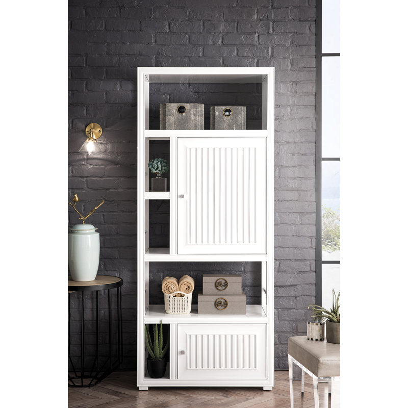 Athens 30" W Freestanding Bathroom Cabinet, Glossy White