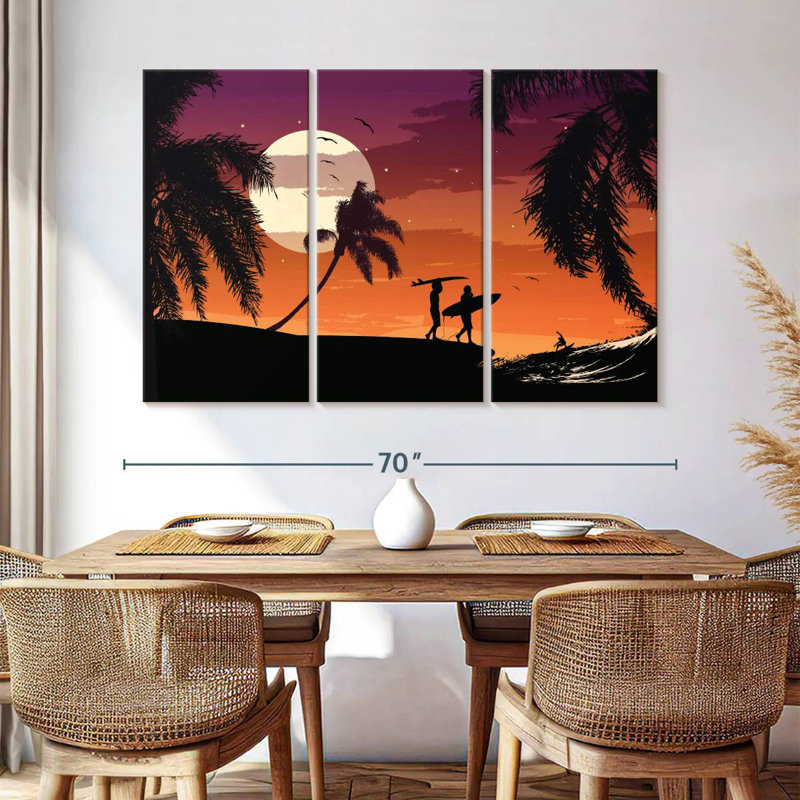 Gillard Tropical Night Surfers, 42" H x 65" W