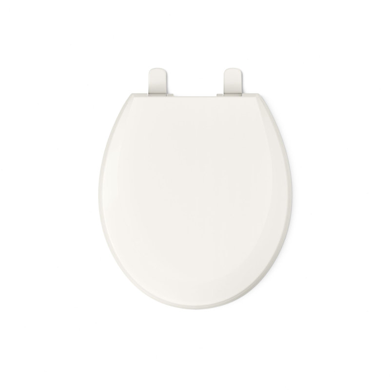 Lustra with Quick-Release Hinges Toilet Seat, Biscuit, Round
