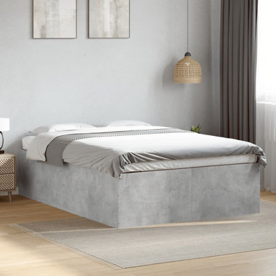 Vidaxl Bed Frame Concrete Grey Engineered Wood