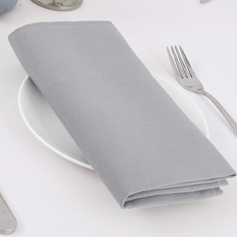 Linen Textured Dinner Cloth Napkins Set of 12 (18" X 18") Waterproof Extra Soft Thick Durable Reusable Napkins with Hemmed Edges for Weddings and Everyday Use