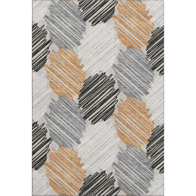 Premium Machine Washable Mayfield AMF1942 Geometric Rug