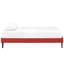 Lit en tissu de polyester et bois avec pieds fuselés carrés Sharon-114939664-114939759