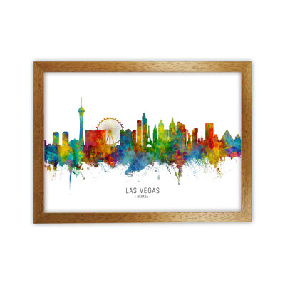 Las Vegas Nevada Skyline by Michael Tompsett - Print