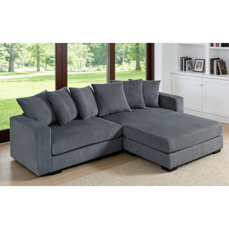 Canapé modulaire rembourré 4 pièces 4 pièces, Gris
