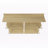 Patrice 3-Tier Brown Finish Accent Table With White Metal Leg, 33.77" H X 47.08" W X 11.79" D