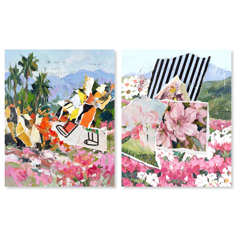 Tropic Bloom Set Landscape & Nature Canvas Print by Oliver Gal, Black Frame, 16 x 20, Gallery Wrapped, 24"H x 30"W