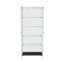 Vitrine à 4 niveaux en verre avec 5 modes DEL dynamiques, portes doubles et tablettes fixes
