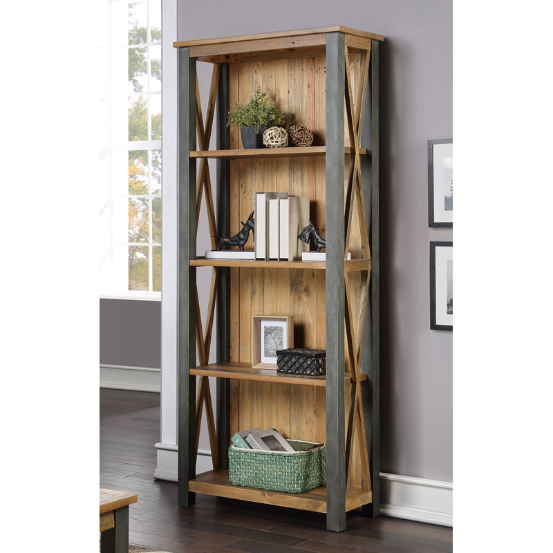 Caffrey 72 cm W Standard Bookcase, 180cm H x 75cm W x 33cm D