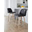 Tabouret de comptoir à hauteur fixe de 26 po avec pieds en bois cintré et repose-pieds rond Thea-129427563-129427569-129427573