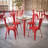 Graciana Round Commercial Indoor/Outdoor Poly Resin Restaurant Table with Steel Frame-1874287032-1874287034