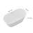 59"x29.5" Freestanding Acrylic Oval Shape Soaking Bathtub with Chrome Pop-up Drainer Glossy White Bath Tub with Chrome Overflow Drain-116097599