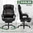 500LBS Ergonomic High Back Office Chair Reclining Adjustable Lumbar Support PU Executive Chair with Footrest-865428096