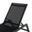 Méridiennes d'extérieur noires et grises - Structure et treillis en aluminium pour le patio, ensemble de 2 fauteuils inclinables, noir et gris
