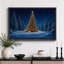 «Christmas Tree Snowy Forest Night», art du salon, impression sur toile encadrée-132863704-132863705
