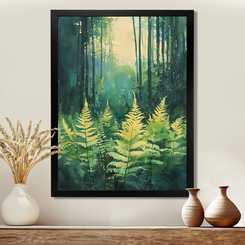 Geovanna - impressions sur toile florales, H 44 po x l 34 po, Picture Framed, Noir