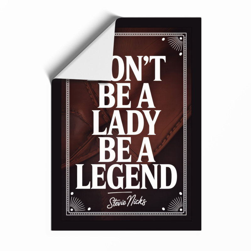 Be A Legend Industrial - Framed Print, Unframed, A4 - 29.7 x 21.0 cm