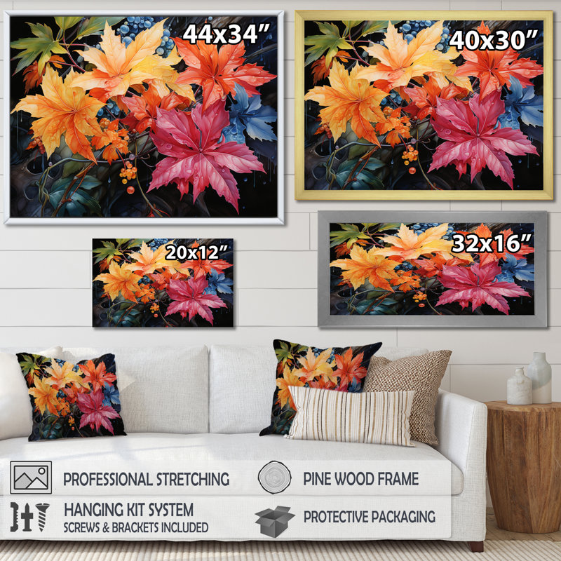" Japanese Maple Collage II ", Wrapped Canvas, 30" H x 40" W x 1.5" D