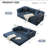 Addisin King-Size Foldable Sleeper Sofa Bed – Convertible Compression Mattress Couch with 2 Removable Bolster Armrests & 2 Pillows-835783589