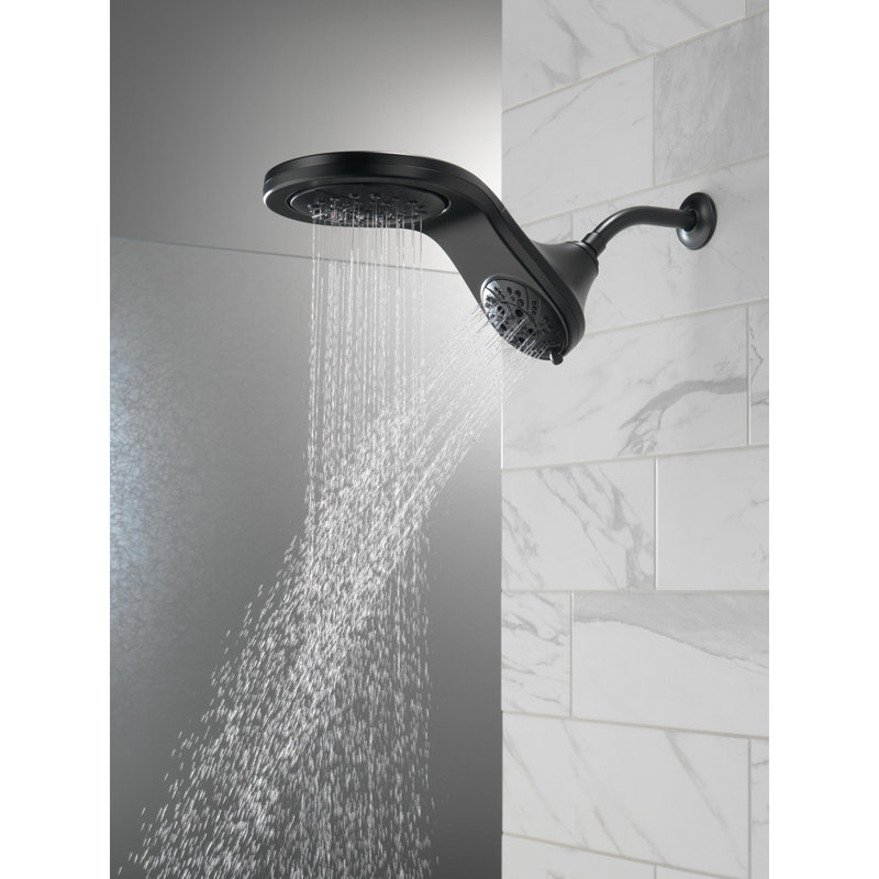 Pomme de douche fixe multifonction, Noir mat
