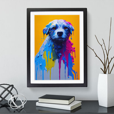 Dripping Dog No.4 Abstract - Single Picture Frame Print