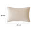 Coussin lombaire Hez, tissu texturé ivoire moelleux, rectangulaire 16 x 24