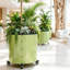 Ensemble de 2 pots à fleurs roulants ronds de 22 po, grands pots de jardin de 20 gallons avec roulettes vert olive - parfait pour les jardinières à tomates, les agrumes, les oliviers et les fleurs sur le patio, le porche ou la cour