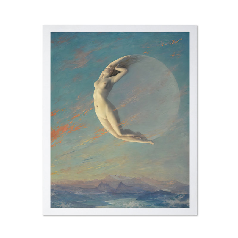Albert Aublet - Selene, H 24 po x l 32 po, Affiche, Encadrement blanc
