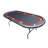 INO Design 96" Light Series Poker Table With Wooden Texture Racetrack Felt Foldable Legs-107145040