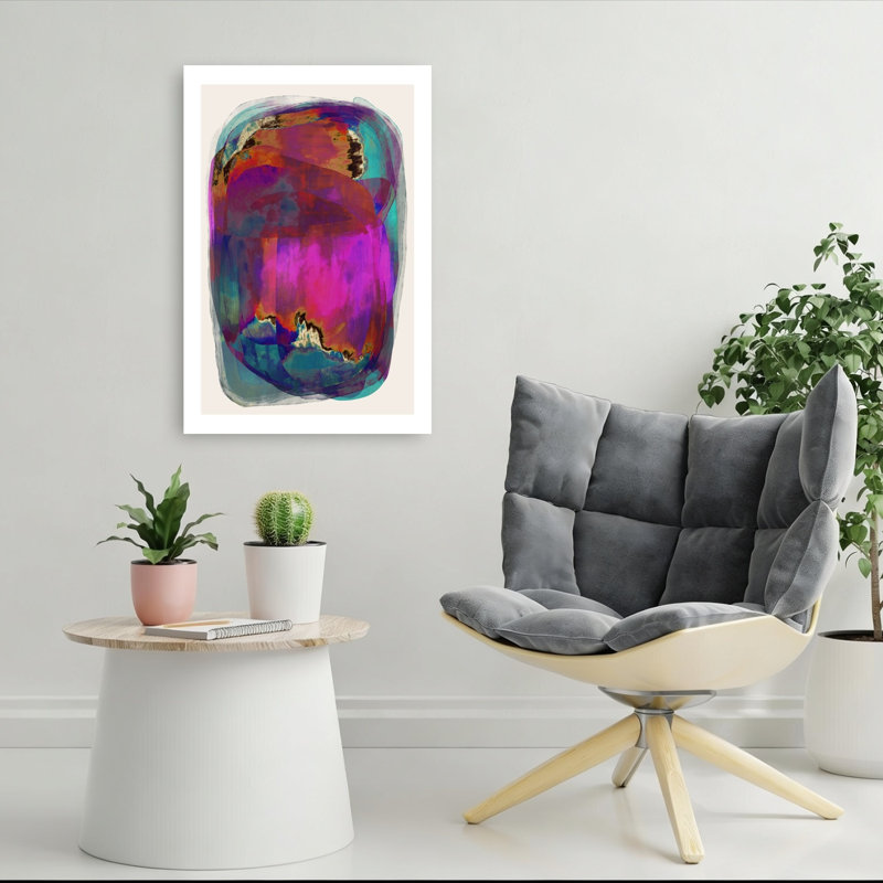 Vibrant Whirlwind Abstract Colorful Contemporary Wall Art Print, 91.44cm H x 60.96cm W