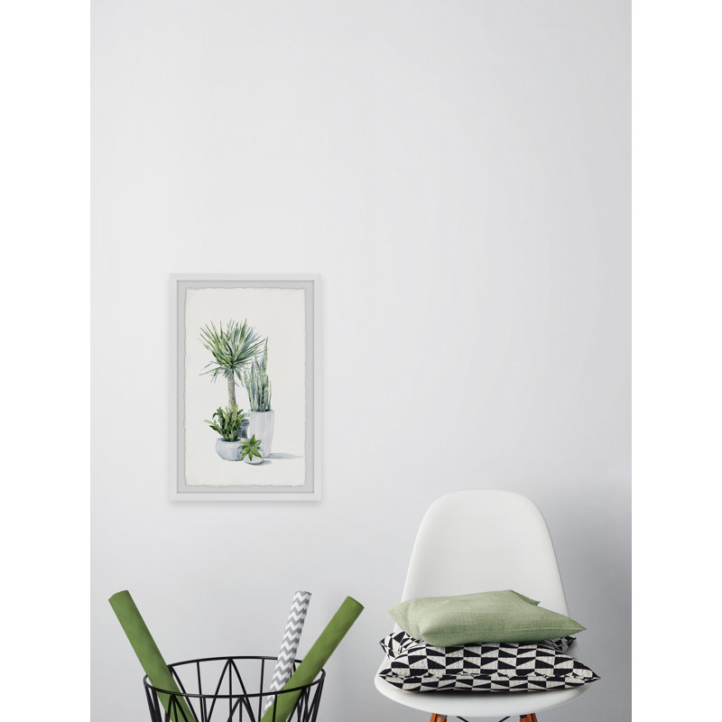 Green Plants Shrub 1 Piece Single Picture Frame Painting, 45cm H x 38cm W