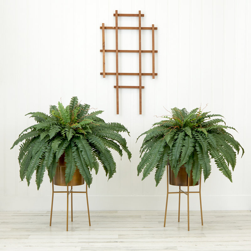 Vogt 32'' Faux Fern Plant in Metal Planter