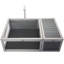 Abri pour tortues en bois robuste - gris, plateau amovible et plateau gris avec composants amovibles pour le plaisir des animaux de compagnie
