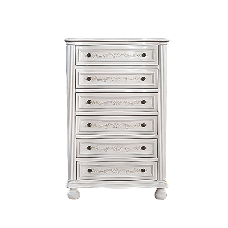 Chic Mediterranean-Inspired 6-Drawer Accent Chest