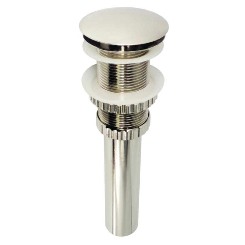 Kingston Brass Coronel Brass Push Pop-Up Bathroom Sink Drain, Polished Nickel