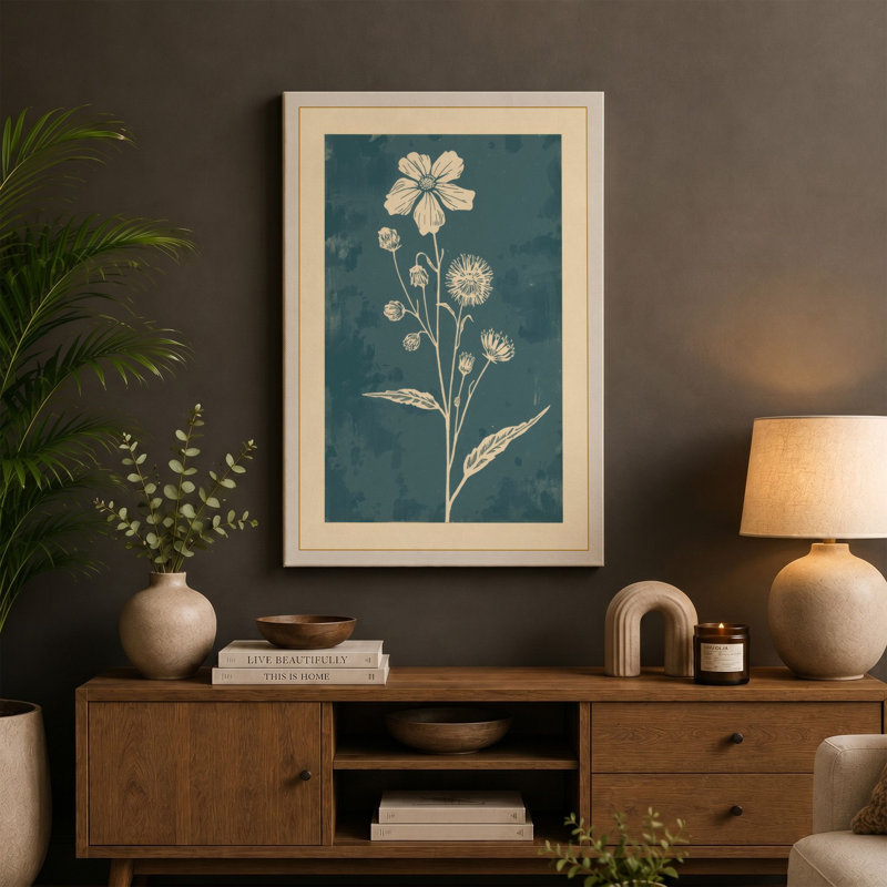 Delicate Blooms Botanical - Wrapped Canvas, 30x20 - 76.2 x 50.8 cm, Cream Border
