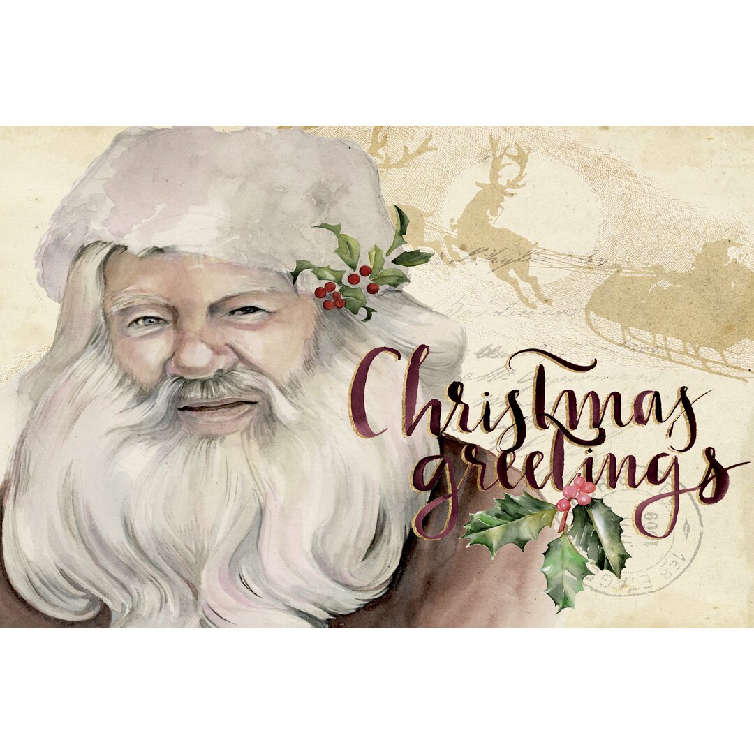 Leinwandbild Christmas Greetings Collection A von Jennifer Paxton Parker