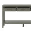Console rectangulaire avec 1 tablette et 3 tiroirs de rangement, table d'entrée peinte, table d'appoint avec poignées en fer-1139079837