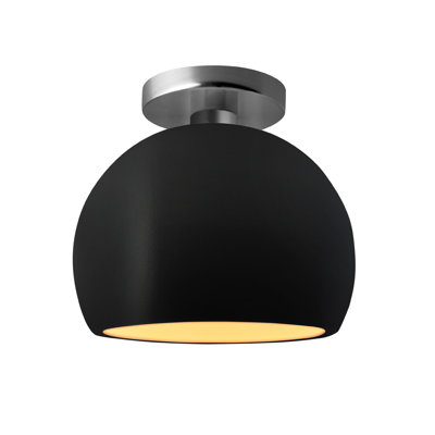 Single Light Ceramic LED Semi Flush Mount
