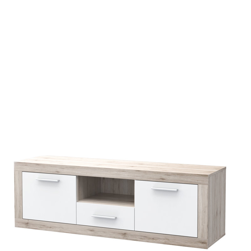 Deatonhill Unfinished TV Stand for TVs up to 65", Beige/White