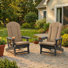 Ensemble de chaises d'extérieur Hdpe Adirondack avec coussins amovibles et porte-gobelet