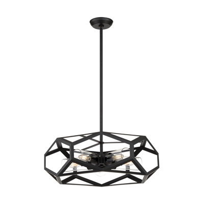 Shelburn 5 - Light Dimmable Geometric Chandelier