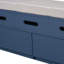 Banc de rangement rustique avec 2 tiroirs, espace de rangement caché et 3 faux tiroirs en haut, banc à chaussures-114198396