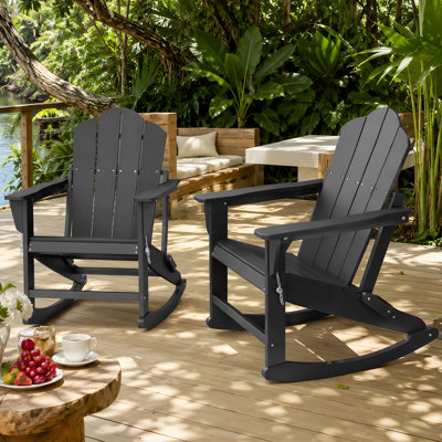 Chaise berçante d'extérieur en PEHD