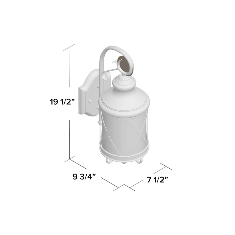 Lanterne murale d'extérieur 2 lumières Luqi, H 19 po x l 7,5 po x P 9,75 po