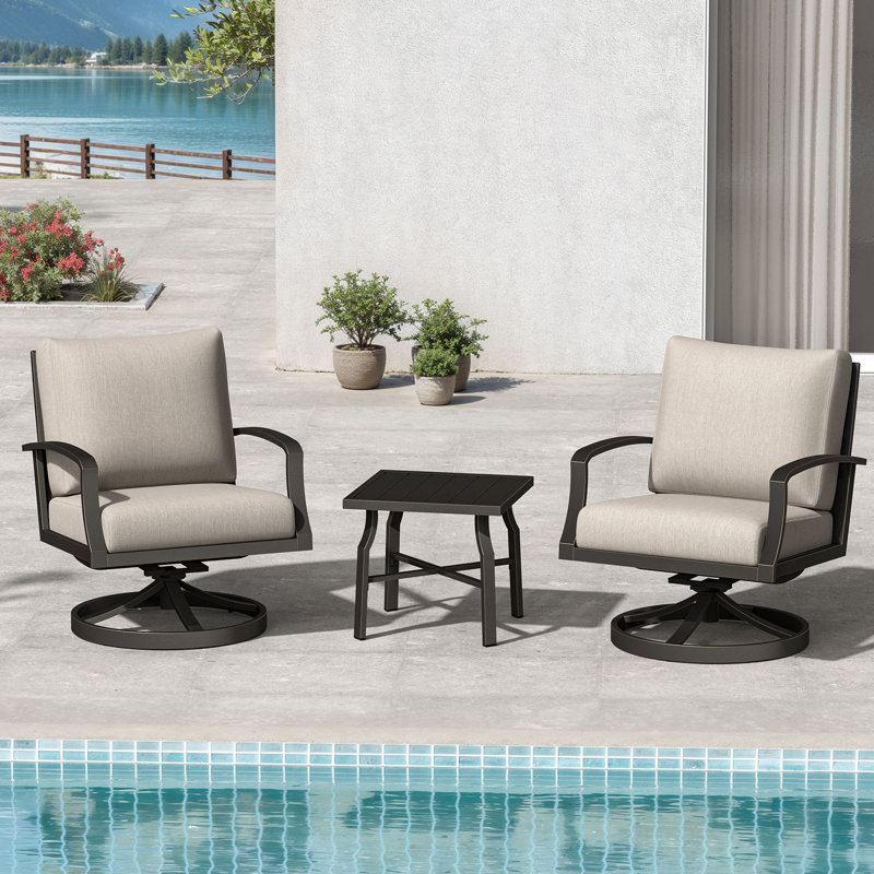 Ensemble canapé 5804 - 2 fauteuils pivotants + 1 table d'appoint