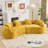 Chenille Curved ompressed sofa-1265599825